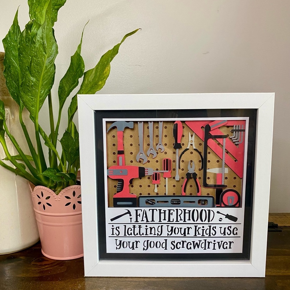 3D Milwaukee Tools Fatherhood Shadowbox